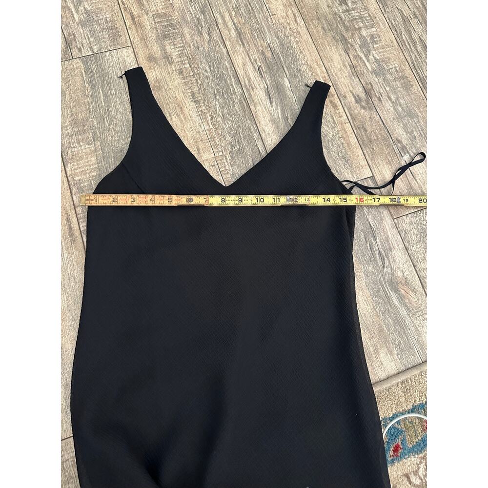 Vintage Jones New York Slip Dress Size 6 Black MIdi Length V-Neck Formal - Picture 3 of 14